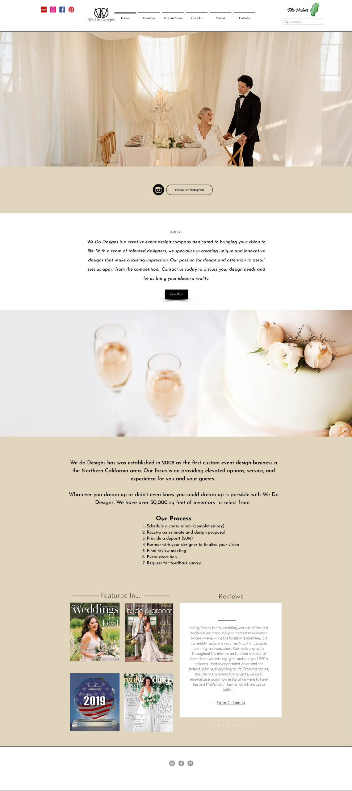 We Do Designs is a creative event design company dedicated to bringing your vision to life. With a team of talented designers, we specialize in creating unique and innovative designs that make a lasting impression.