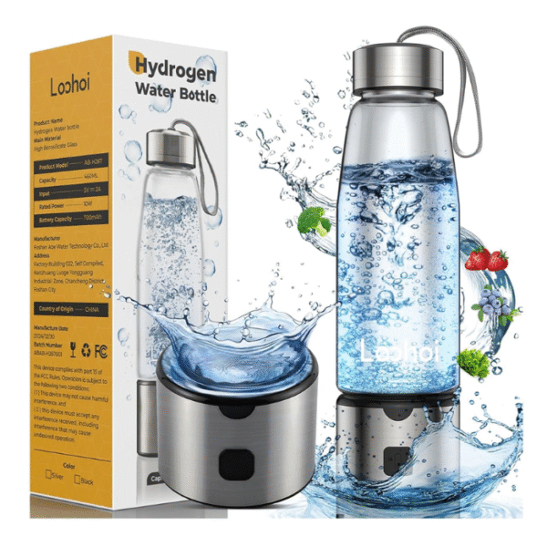Hydrogen Water Bottle Generator,2025 New Hydrogen Water Bottle with Advanced SPE/PEM Tech-3 Min Up to 2300+ PPB,Portable & Rechargeable Hydrogen Water Ionizer Machine for Home,Office and Travel