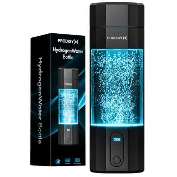 PRODIGYX Hydrogen Water Bottle - Up to 5.8 PPM Potency - 210ML for Fast Consumption - Portable Hydrogen Generator - Thick Bottle - Water Molecular Ionizer - Premium Bottle AUS Owned