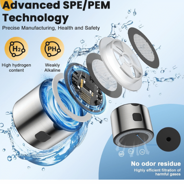 Second image of Hydrogen Water Bottle Generator,2025 New Hydrogen Water Bottle with Advanced SPE/PEM Tech-3 Min Up to 2300+ PPB,Portable & Rechargeable Hydrogen Water Ionizer Machine for Home,Office and Travel